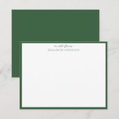 Hunter Green Classic Border Notitiekaartje (Voorkant / Achterkant)