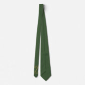 Hunter Green Color Monogrammed Groomsmen Stropdas (Achterkant)