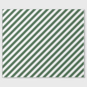 Hunter Green Diagonal Stripe Cadeaupapier (Vlak)