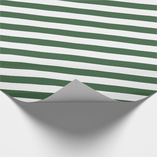 Hunter Green Diagonal Stripe Cadeaupapier (Hoek)