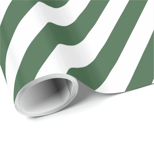 Hunter Green Diagonal Stripe Cadeaupapier (Rol Hoek)