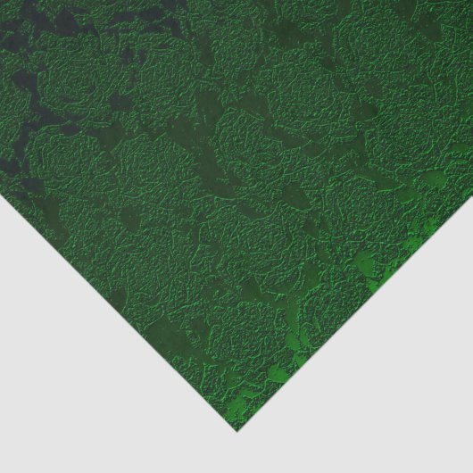 Hunter Green Elegant Succulent Pattern Decoupage Tissuepapier (Detail)