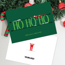 Hunter Green Elf Shenanigans Corporate Christmas Feestdagenkaart