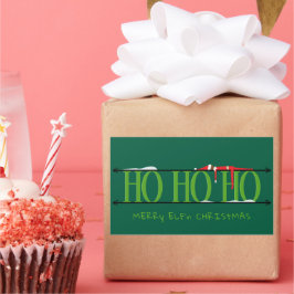 Hunter Green Elf Shenanigans Rechthoekige Sticker