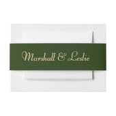 Hunter Green en Gold Uitnodigingen Wikkel (Voorkant Voorbeeld)