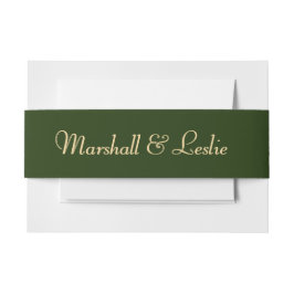 Hunter Green en Gold Uitnodigingen Wikkel