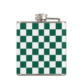 Hunter Green en White geruit Heupfles (Achterkant)