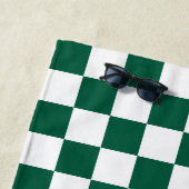 Hunter Green en White geruit Strandlaken (In situ)