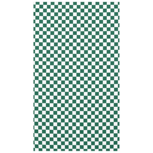 Hunter Green en White geruit Tafelkleed (Voorkant)