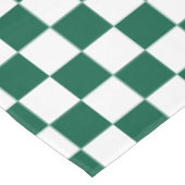 Hunter Green en White geruit Tafelkleed (Gekanteld)