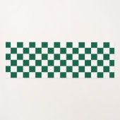 Hunter Green en White geruit Yogamat (Voorkant (horizontaal))