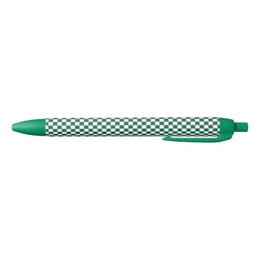 Hunter Green en White geruit Zwarte Inkt Pen (Bodem)
