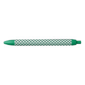Hunter Green en White geruit Zwarte Inkt Pen (Voorkant)