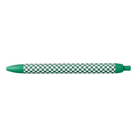 Hunter Green en White geruit Zwarte Inkt Pen (Voorkant)