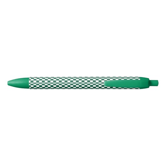 Hunter Green en White geruit Zwarte Inkt Pen (Achterkant)