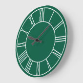 Hunter Green en White Ring Romeinse cijfers Grote Klok (Hoek)