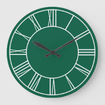 Hunter Green en White Ring Romeinse cijfers