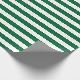 Hunter Green en White Stripes Pattern Cadeaupapier