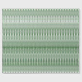 Hunter Green en White Wavy Stripes Cadeaupapier (Vlak)