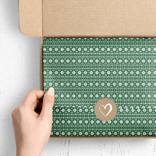 Hunter Green Fair Isle Kersttrui patroon Tissuepapier