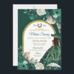 Hunter Green Floral Princess Quinceañera Kaart<br><div class="desc">Hunter Green Floral Princess Quinceañera Uitnodiging</div>