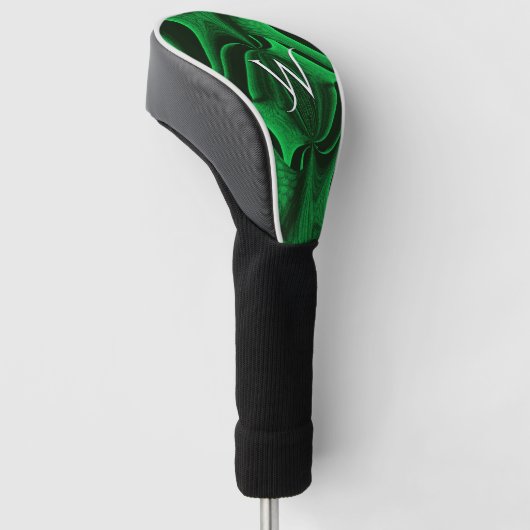 Hunter Green Fractal Design Persoonlijk Golfheadcover (Schuin)