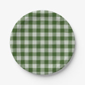 Hunter Green Gingham Play Paper Bord (Voorkant)