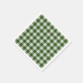 Hunter Green Gingham Pset Paper Napkin Servet (Hoek)