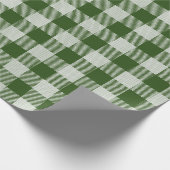 Hunter Green Gingham Pset Wrapping Paper Cadeaupapier (Hoek)