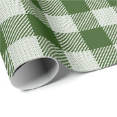 Hunter Green Gingham Pset Wrapping Paper Cadeaupapier (Rol Hoek)