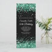 Hunter Green Glitter Black 50e verjaardag Kaart (Staand voorkant)