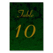 Hunter Green Gold Wedding Reception Kaart (Voorkant)