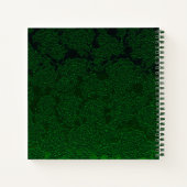 Hunter Green Gold Weduwing Reception Monogram Notitieboek (Achterkant)