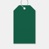 Hunter Green Golden Beige Bruiloftsgunst Gift Labe Cadeaulabel (Achterkant)