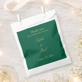 Hunter Green Golden Beige Wedding Favoriete Tassen Bedankzakje