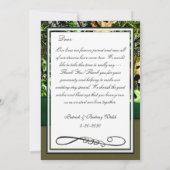 Hunter Green Hunting Camo Wedding Dank je kaarten (Achterkant)