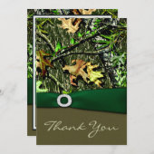 Hunter Green Hunting Camo Wedding Dank je kaarten (Voorkant / Achterkant)