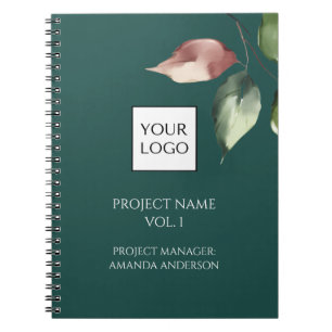 Hunter Green Logo Projectmanager Notitieboek