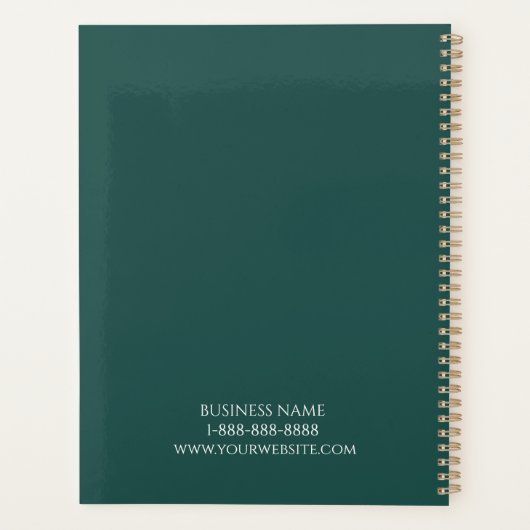 Hunter Green Logo Projectmanager Planner (Achterkant)