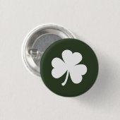 Hunter Green met Irish Shamrock Ronde Button 3,2 Cm (Voorkant /achterkant)