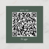 Hunter Green minimalist Informatiekaartje (Achterkant)