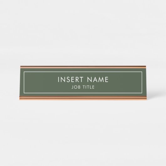 Hunter Green Modern Professional Bureau Naambordje (Voorkant)