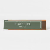 Hunter Green Modern Professional Bureau Naambordje (Voorkant)