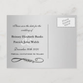 Hunter Green Monogram Camo Wedding Bewaar de datum Aankondigingskaart (Achterkant)