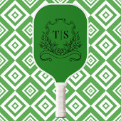 Hunter Green Monogram Classic Crest Pickleball Paddle