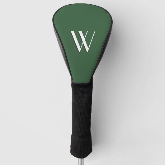 Hunter Green Monogram Golfheadcover (Voorkant)