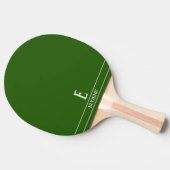 Hunter Green Monogrammed Ping Pong Paddle Tafeltennisbatje (Zijkant)