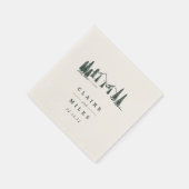 Hunter Green | Mountain Sketch, op maat gesneden Servet (Hoek)