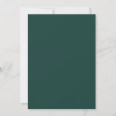 Hunter Green Mystic Posy Bruiloft Kaart (Achterkant)