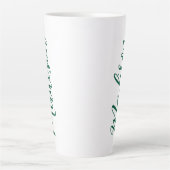 Hunter Green Naam Handgeschreven Script Custom Latte Mok (Voorkant)
